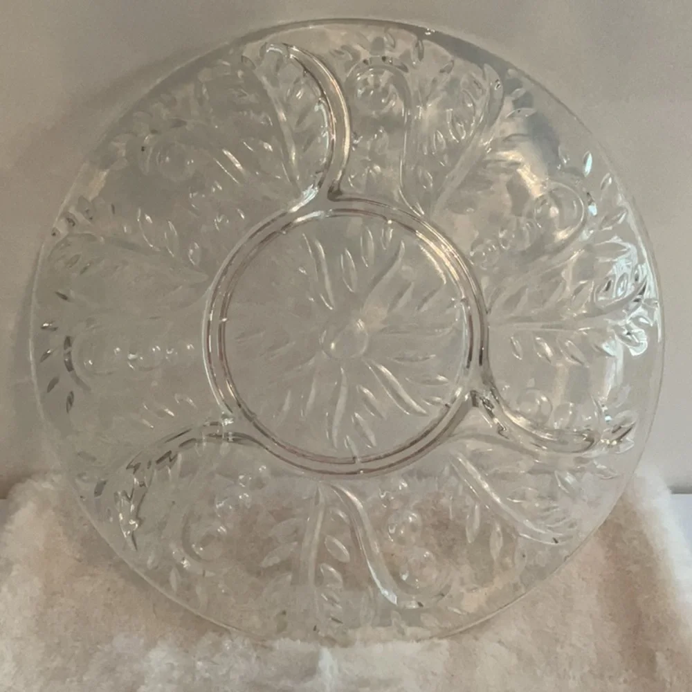 Etched Glass Hors d’oueuvres Platter